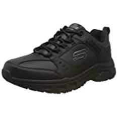 Skechers Oak Canyon Redwick Herren Trainer, Black Leather Synthetic Textile Black Trim, 48.5 EU