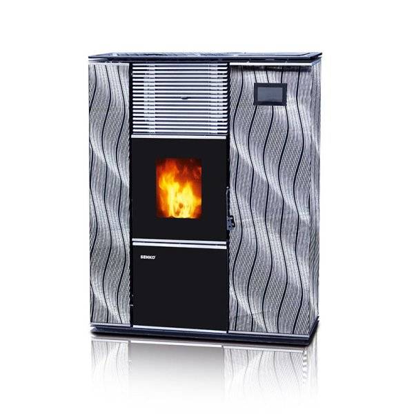 Vattenmantlad pelletskamin P10 Slim Modern (Välj modell och färg: P10 Modern- PC3)