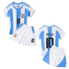 Argentina #10 Messi Fodboldtrøje og Shorts til Børn og Voksne #24 (140 cm)