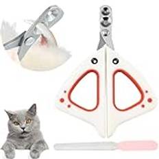 BSITSSS klosax katter med skydd, kattklor skräddare med 2 mm & 4 mm hål, katter nagelsax professionell katt nagelklippare för små hundar valpar katter med fil (rosa)