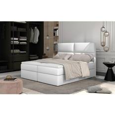 TAMBER Sängpaket 160x200 cm Läder/Vit - Komplett Sängpaket