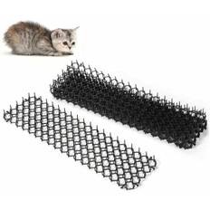 Sæt med 6 katteafvisende midler med pigge, 48,5 x 13,5 cm udendørs katteafvisende måtter, kattepigge, anti-kattemåtter i pignet mesh til havehegn