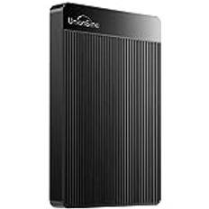 UnionSine Extern hårddisk 4 TB ultratunt bärbar extern hårddisk USB 3.0 HDD lagring kompatibel med PC, Mac, bärbar dator, Xbox, Xbox one, PS4 (svart) HD-006