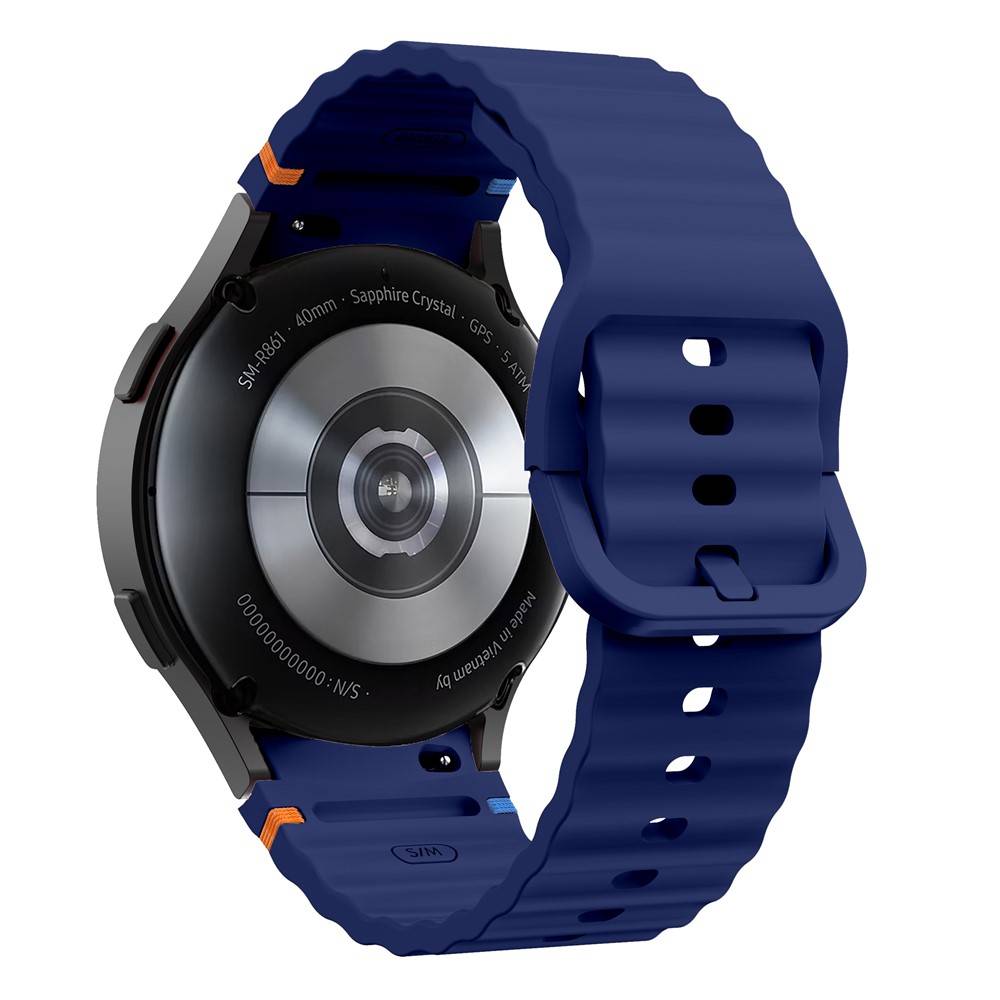Samsung Galaxy Watch7 /6 /5 / 4 / FE - 44/40mm - Silikone rem - til håndled 139mm-210mm - Midnatsblå