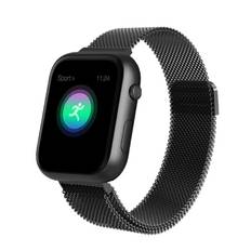 Sundheds og Fitness Monitor Vandtæt (Rustfrit stål armbånd) - Sort