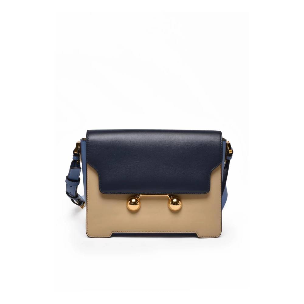 Marni Tracolla Crossbody Taske - Tasker - Dame - Blå - ONE SIZE - Læder