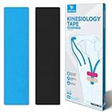 YANGTSUNG Kinesiology Tape(25cmx5cm), Elastic Sports Tape Precut for Muscles, vattentät & elastisk sporttejp, Fysio muskelstödstejp för Axlar, Rygg, knävärk