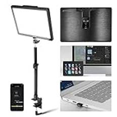 NEEWER GL1 PRO 15,5 tum Key Light Streaming, videoljus med 2,4 G, Mac, PC-styrning och iOS Android-app, 2 800 lumen LED-panel ljus studio kontinuerligt ljus med bordsklämma kompatibel med Elgato