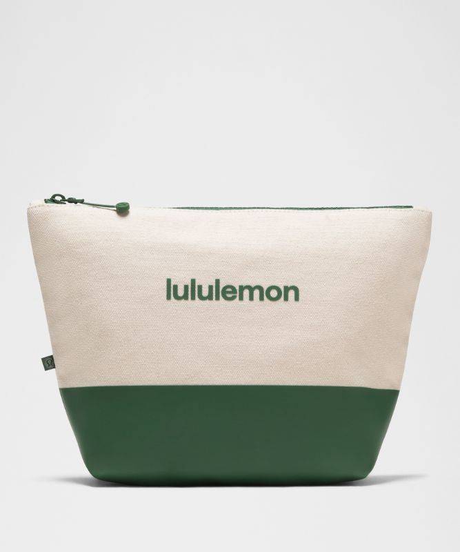 lululemon – Canvas-Beutel Logo in Natural/Ivy Grove - One Size