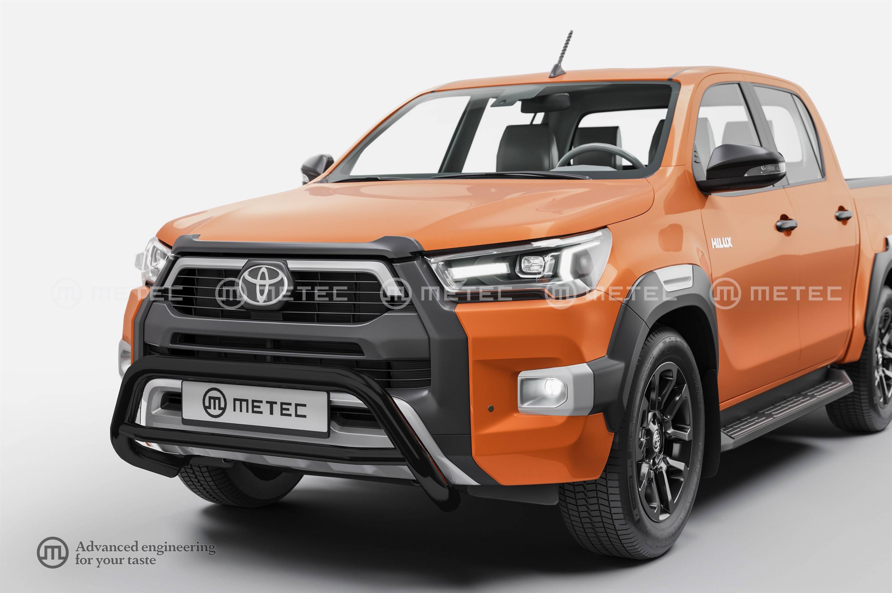 Toyota Hilux 21- Låg ECE Fronbåge Svart
