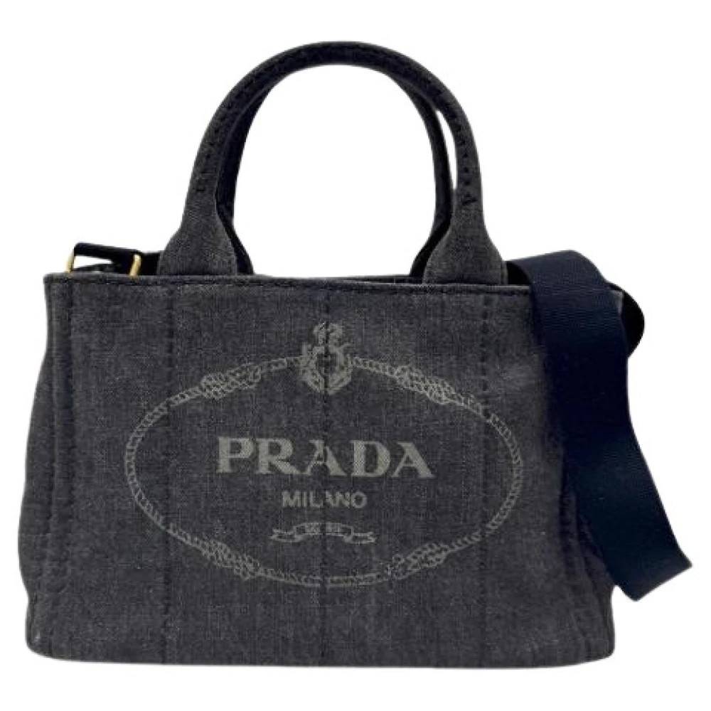 Prada Vintage Pre-owned Vintage Denim Mini Bag - Vintage - Dame - Sort - ONE SIZE - Denim