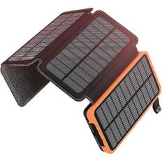 Solcellelader 25000mah bærbar ekstern batteri med 4 paneler Vandtæt Powerbank med 2 Usb Udendørs Camping Til Telefon Tablets Cisea