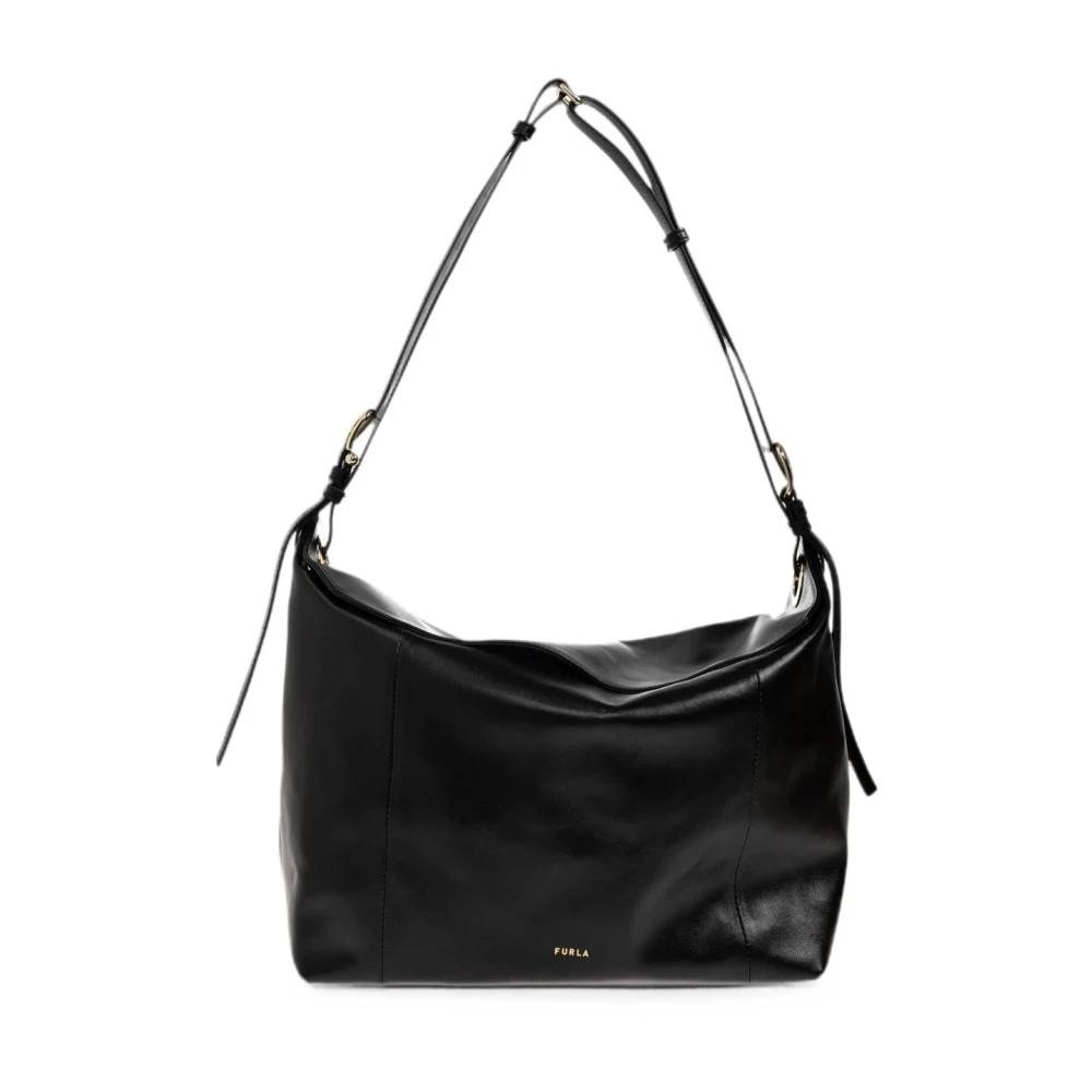 Furla Ginevra L Hobo Taske - Tasker - Dame - Sort - ONE SIZE - Uld