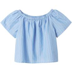 Name It Nkfdemman SS TOP Stl. 122/128 fepojkar - Toppar Från Magasin - Provence/white And Grey (122/128)