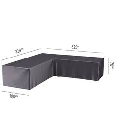 AeroCover hörnsoffskydd - 325/325x100xH70 cm - Mörkgrå