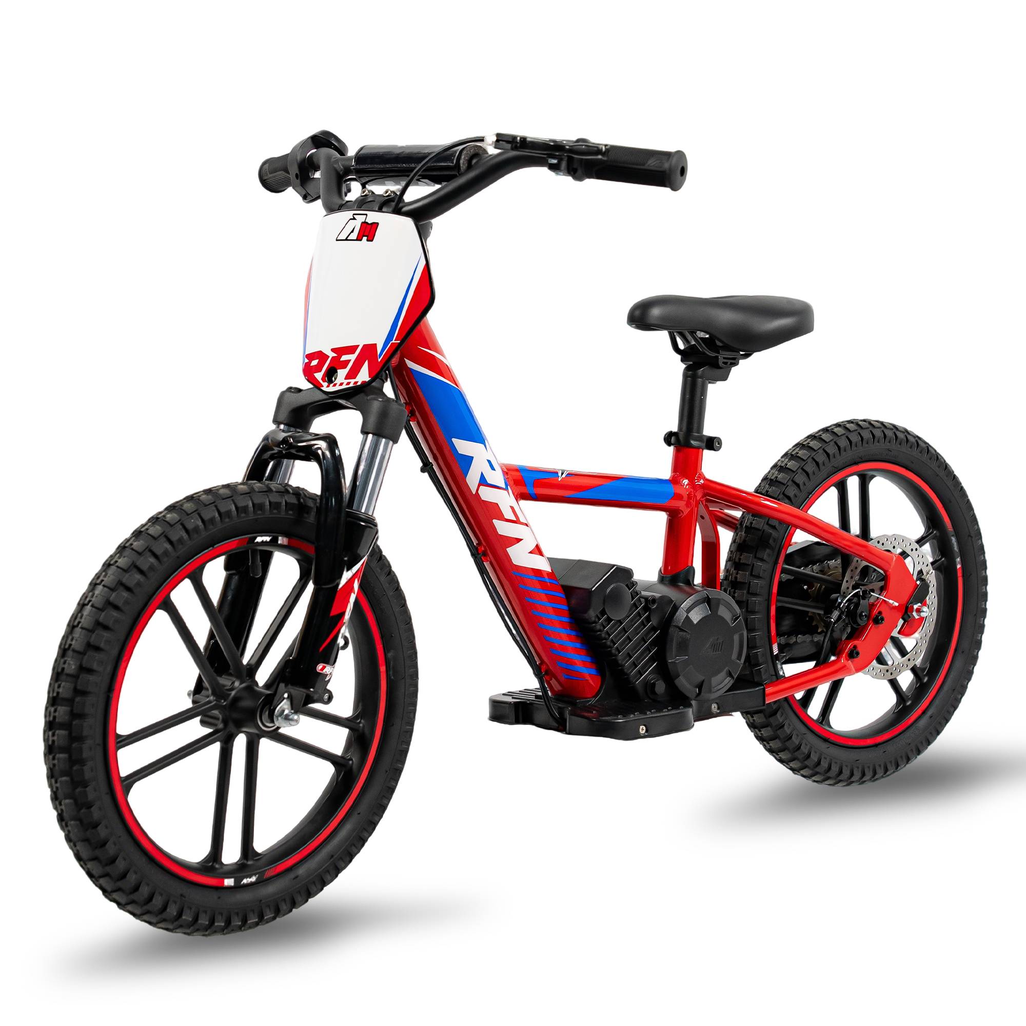 RFN Electric Dirt Bike for Kids Ages 4-12, 3-Speed up to 15.5 mph, 15.5 Miles Range, 16x2.4 Tires, 24V 500W max 16" Dirtbike,