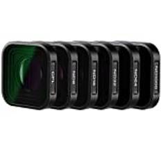 NEEWER ND filteruppsättning kompatibel med GoPro Hero 12 11 10 9 svart, 6-pack (CPL/ND8/ND16/ND32/ND64/ND1000) Hero 9 Hero 10 Hero 11 actionkamera tillbehör neutral densitet polarisator