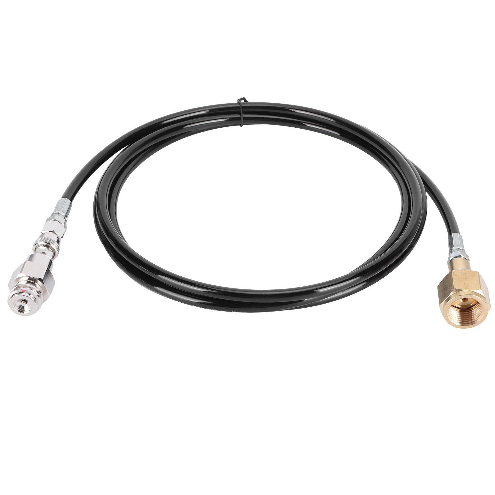 W21.8-14 Soda Slang Adapter Kit CO2 Cylinder Påfyllningsrör Tillbehör 100tum Svart black
