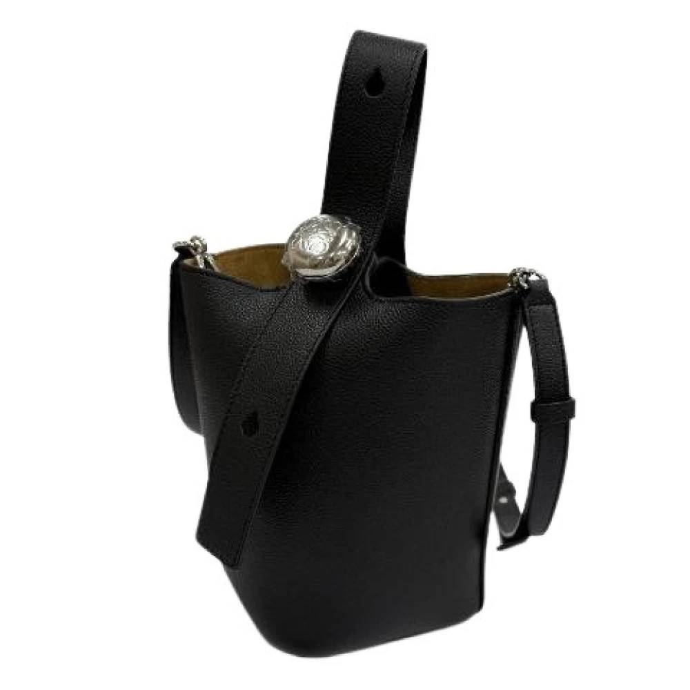 Loewe Pre-owned Pre-owned Pebble Bucket Bag Mini Soft Grained Calfskin Shoulder Bag - Vintage - Dame - Sort - ONE SIZE - Uld