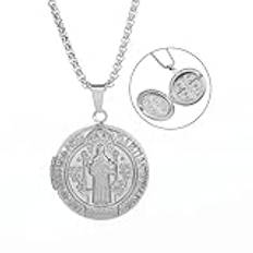 Halsband för män, halsband hängande kedja kvinnor smycken halsband hänge kedja korsa Jesus halsband för kvinnor män