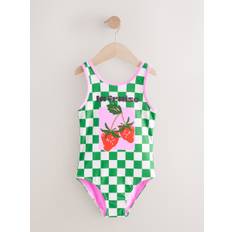 Next Green/White Checkerboard Swimsuit (3-16yrs)