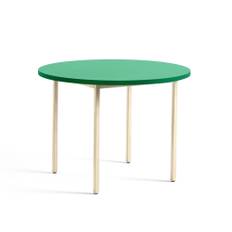 HAY - Two-Colour Table Round 105 Green Mint / Ivory - Spiseborde - Muller Van Severen - Grøn,Beige - MDF/Metal