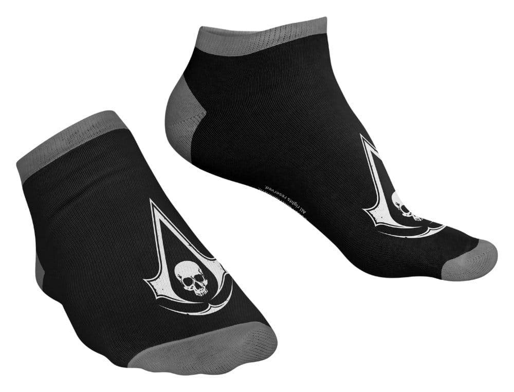 Assassin's Creed Black Flag omarbetade ankelsockor med emblem