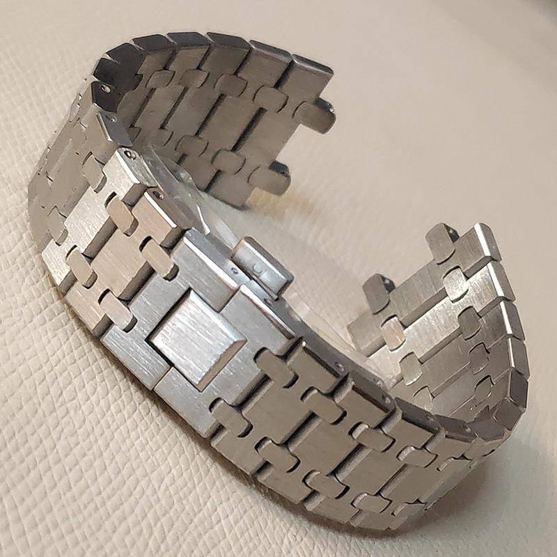 för AP Audemars Piguet Royal Oak 15400 26331 15500 Metallklockarmband Vikbart Spänne 21mm 26mm 28mm Rostfritt Stål Klockarmband Passform