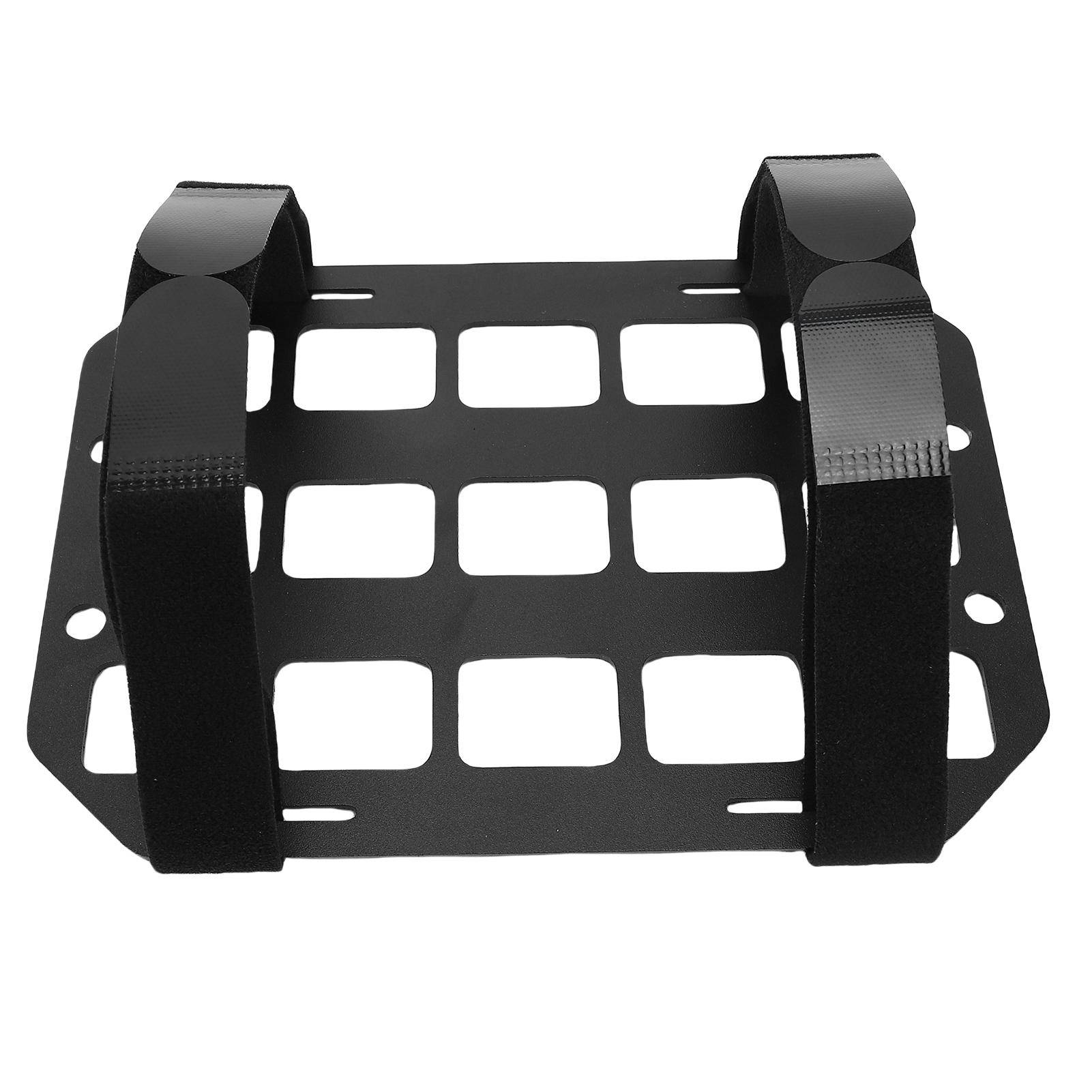 Bilhuvudstöd Molle-panel Organizer Aluminium Multifunktionell Fordonsstol Modulär Förvaringspanel för Bil Lastbil SUV Husbil 203x152x2mm gray