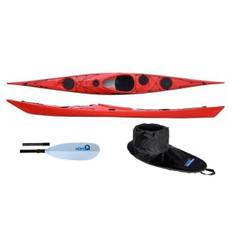 Høfde Q Supreme HDPE Kajak m/finne + fiberglas pagaj + sprayskirt