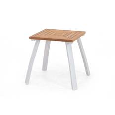 Selected Home Nice sidobord Vit med teak 40 x 40 cm