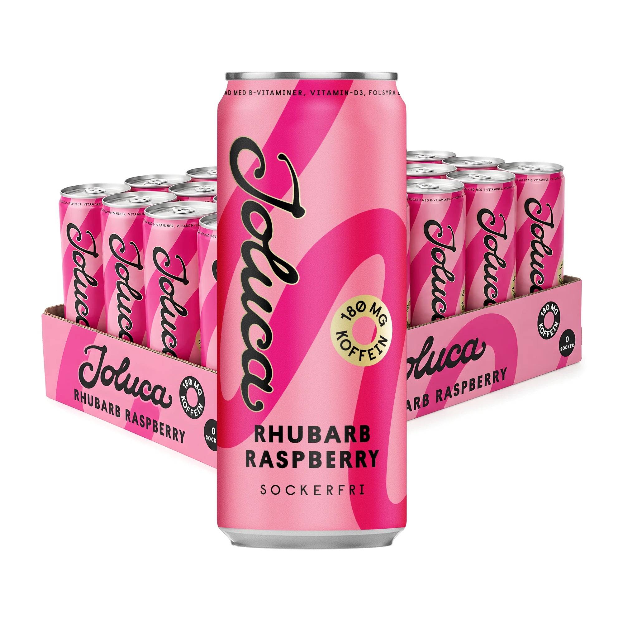 24 X Joluca 330 Ml Rhubarb Raspberry