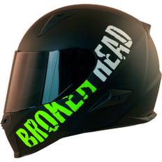 Broken Head BeProud Grün Motorradhelm + Schwarzes Visier