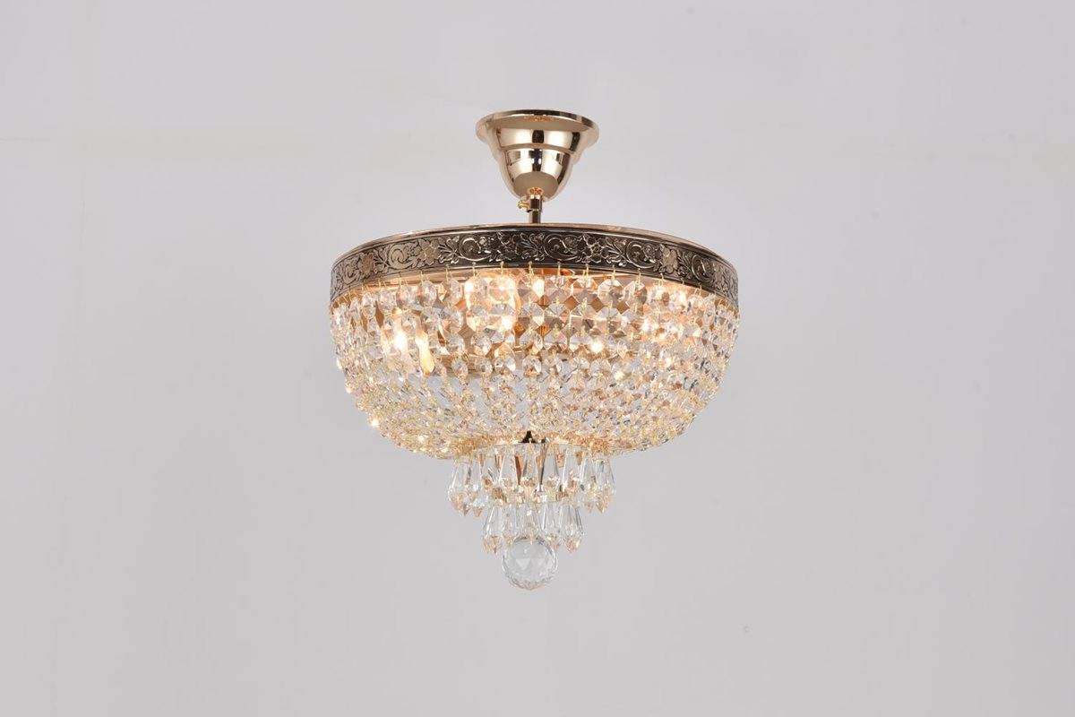 Norrsken Design Queen Kristallplafond 30Cm, Fransk-Guld