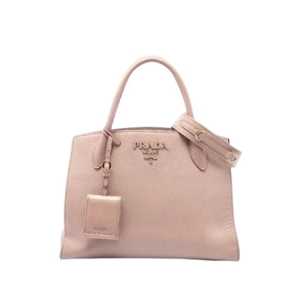 Prada Vintage Pre-owned Satchel - Vintage - Dame - Beige - ONE SIZE - Læder