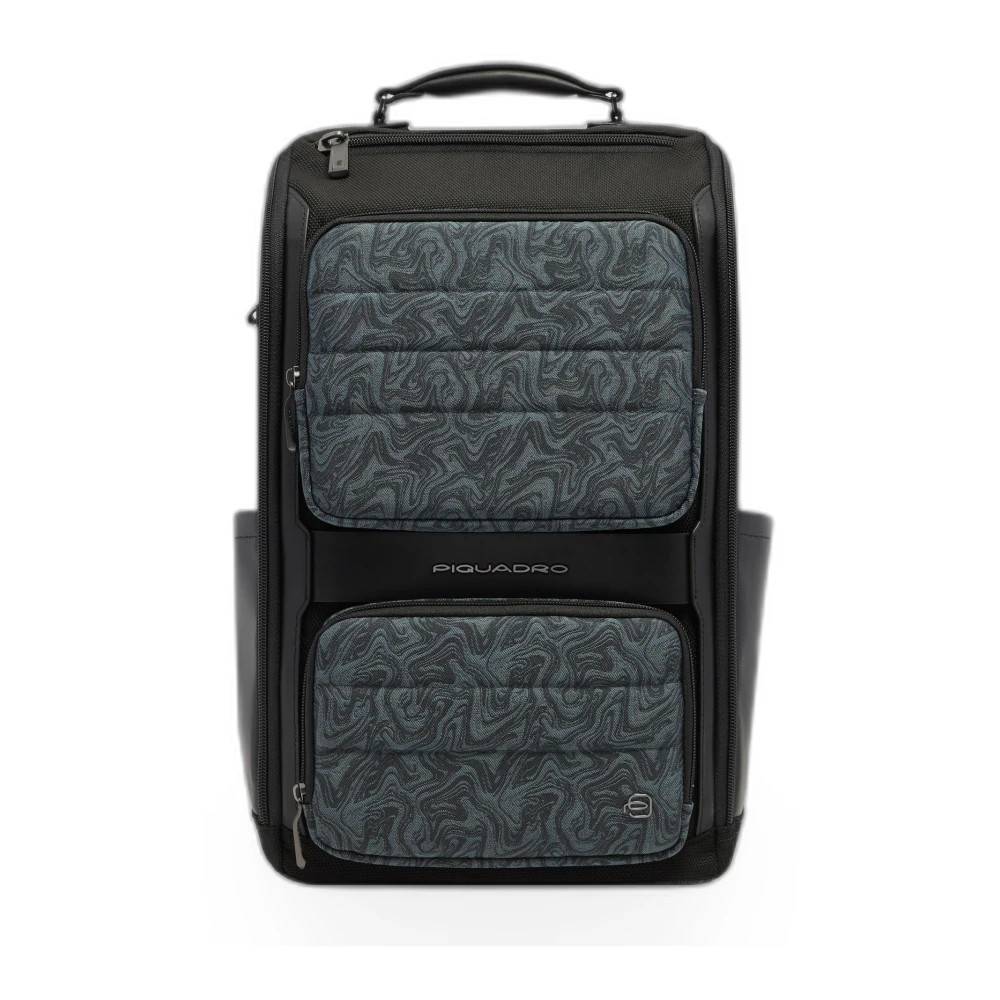 Piquadro Læder & Vandafvisende Laptop Rygsæk 14" - Tasker - Herre - Blå - ONE SIZE - Læder