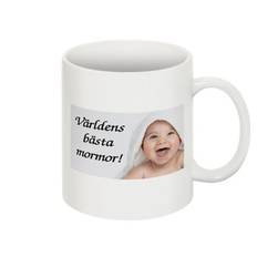 Fotomugg, Mugg med eget foto - bild plus egen text