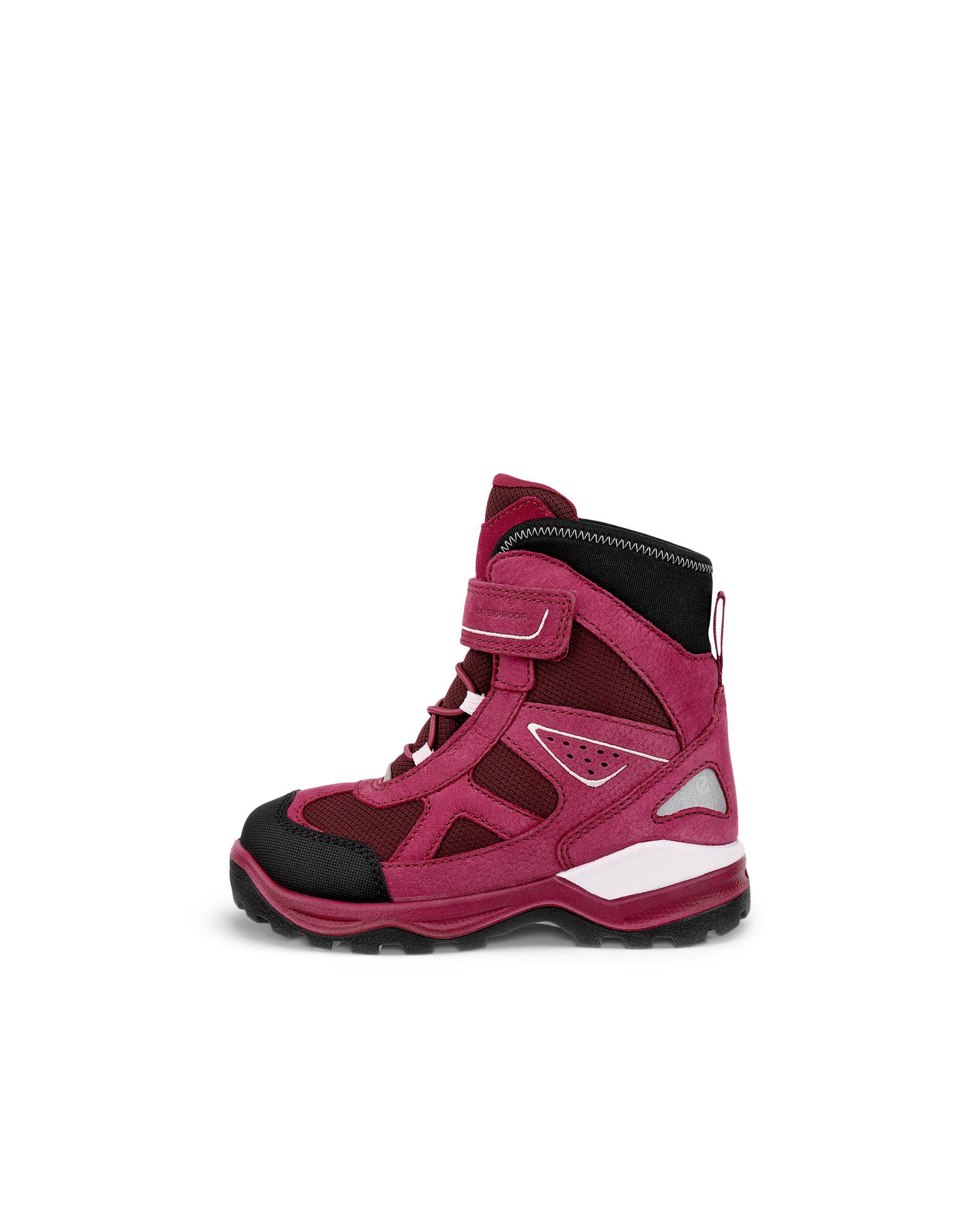 ECCO SNOW MOUNTAIN - Vinterstøvle i vandtæt i nubuck til børn - Rød - 28