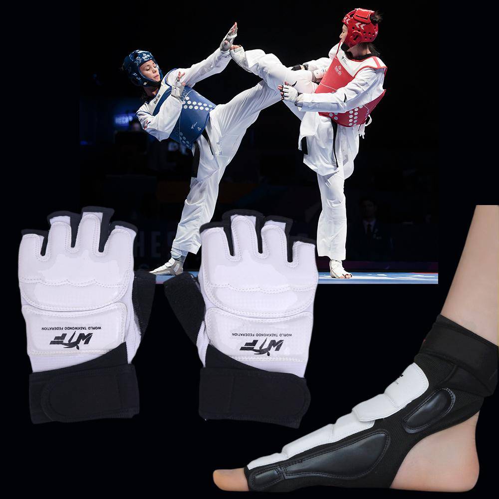 Taekwondo Handskar Vuxen Barn Hand Halvfinger Boxningshandskar Träningsmatch Skyddsutrustning Fot