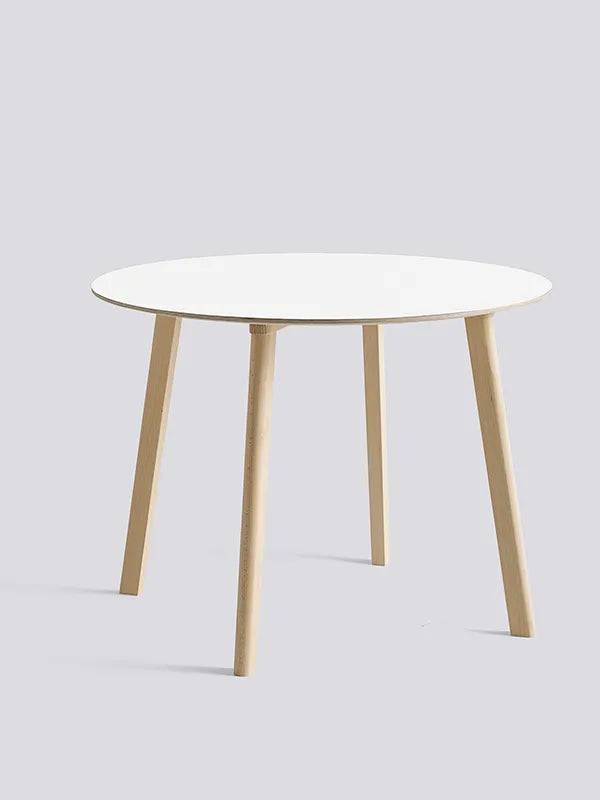 CPH Deux 220 Bord fra Hay Ø 98 x H73 cm / Pearl white laminat / Ubehandlet bøg - Jacobsen Plus