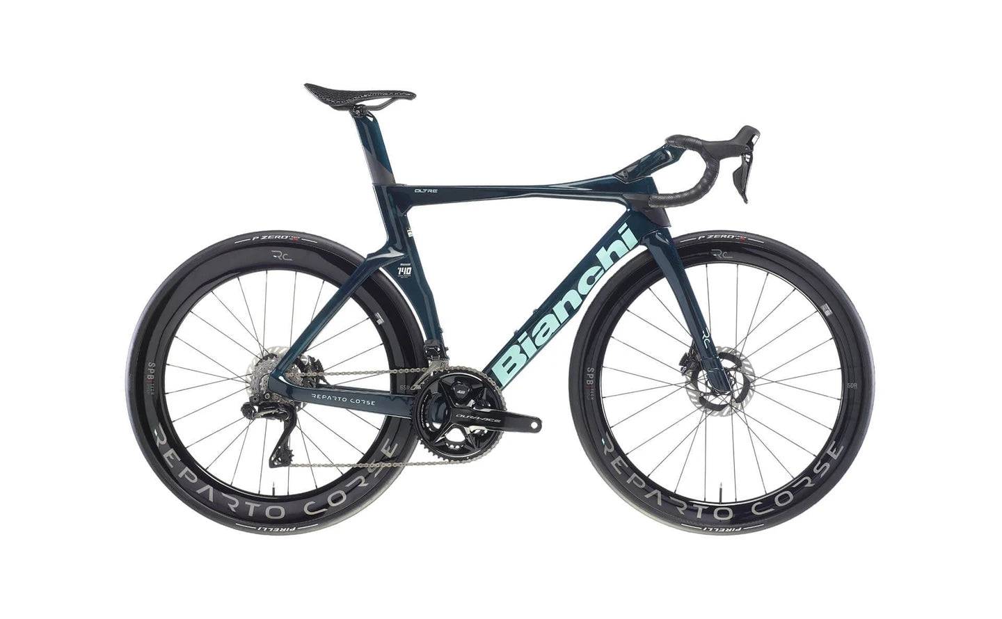 Bianchi Oltre RC 140th Anniversary 2025 - Shimano Dura-Ace Di2 2x12sp - Reparto Corse Carbon SPB - 064 / 53 / ZE - Metallic Celeste / CK16 – full glossy (53)