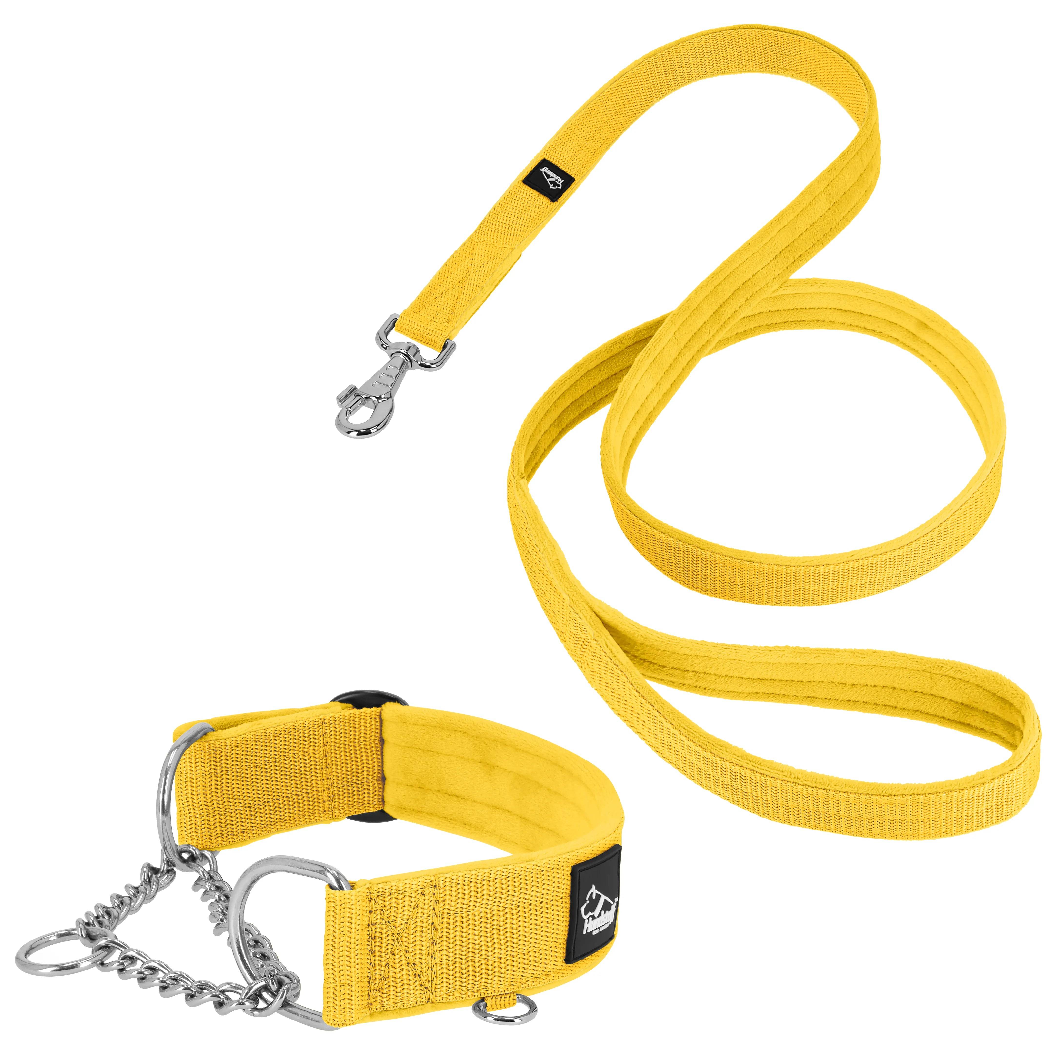 Martingale Chain Set Yellow – Halvstryp halsband & koppel - Default Title