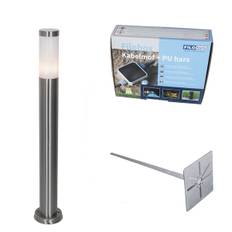 Modern utomhusstolpelampa stål med opal 80 cm IP44 - Rox