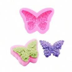 1pc  Silicone Mold, Osmanthus Flower & Butterfly Shape, For DIY Candle, Wax, Soap, Bath Bomb, Epoxy Resin Crafts