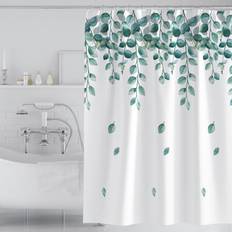 Natural Fresh Polyester Shower Curtain Thickened Waterproof Mildew Resistant Bathroom Bath Partition Universal Curtain 80*180cm