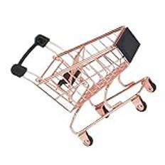 BESTonZON Mini Shopping Cart Sminkhållare Metallvagn För Fotografering Leksaker Heminredning Tillbehör