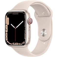 Apple Watch Series 7 Aluminium 41 mm (2021) | GPS + Cellular | Stjärnglans | Sportband Stjärnglans