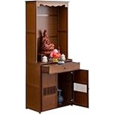 Offering Cabinet, Wall Mounted Buddha Altar, Buddhist Niche Vertical Cabinet, Guanyin Wealth God Offering Table, Raised Simple Buddhist Cabinet,a,155cm