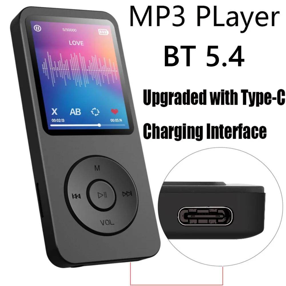 Mini Bluetooth 5.4 MP3-spelare med inbyggd högtalare HiFi musikhögtalare Bärbar Walkman med radio FM-inspelning Ebook