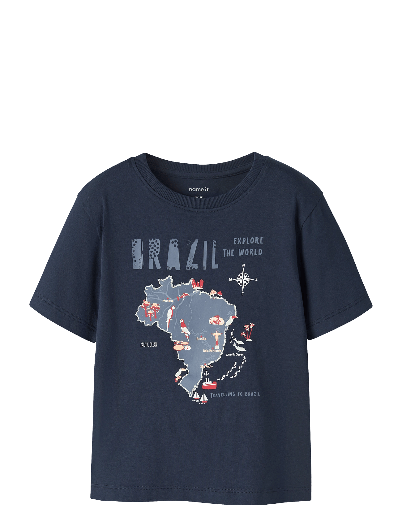 NAME IT Nmmhayde Ss Nreg Top Box | Navy | 104